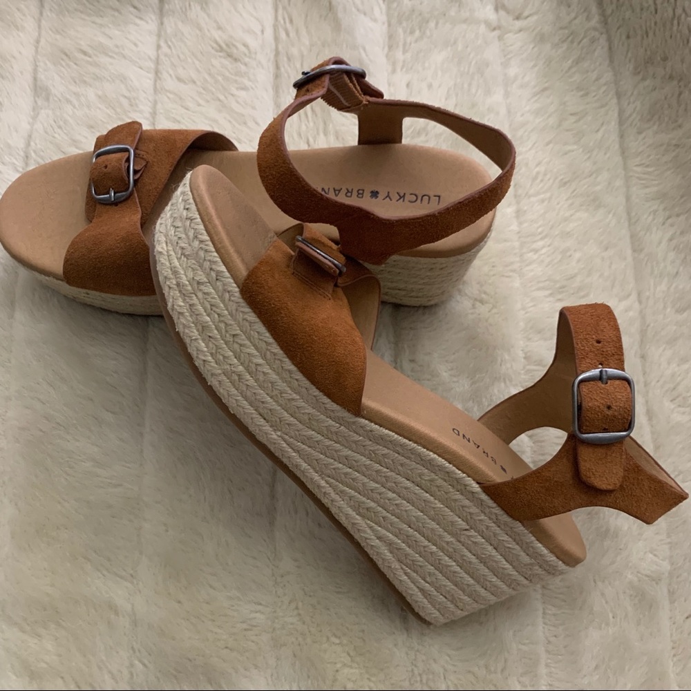 Lucky Brand Naveah Espadrille Wedge NEW . Size 8.5